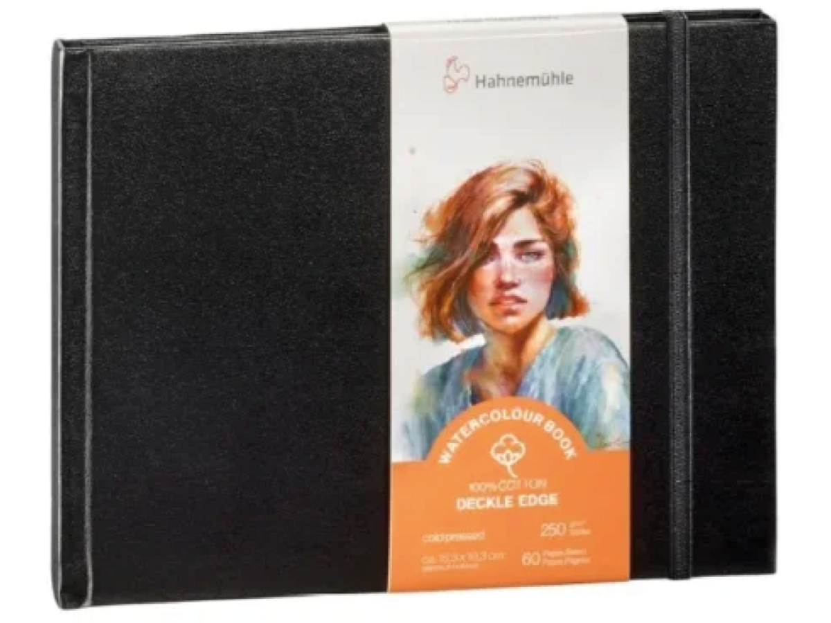 HAHNEMÜHLE WATERCOLOUR DECKLED EDGE BOOK 250GRAM 15,3X10,3CM 1
