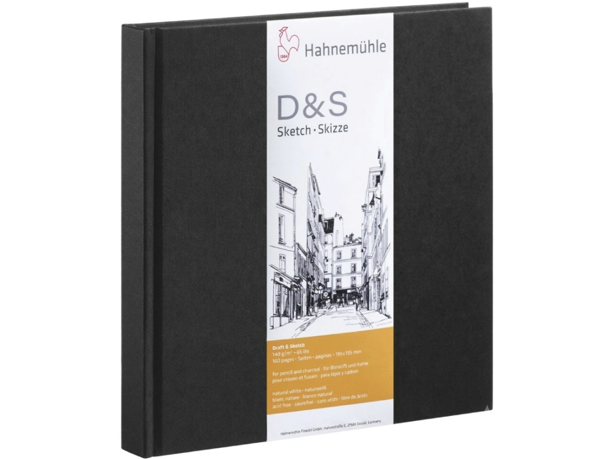 HAHNEMÜHLE D&S ZEICHENBUCH 19,5X19,5CM 140 GRAMM 40 BLATT 1