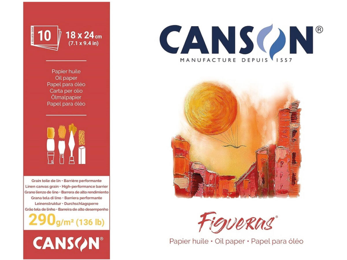 CANSON FIGUERAS ÖLMALPAPIER BLOCK 19X25CM 290GRAM 1