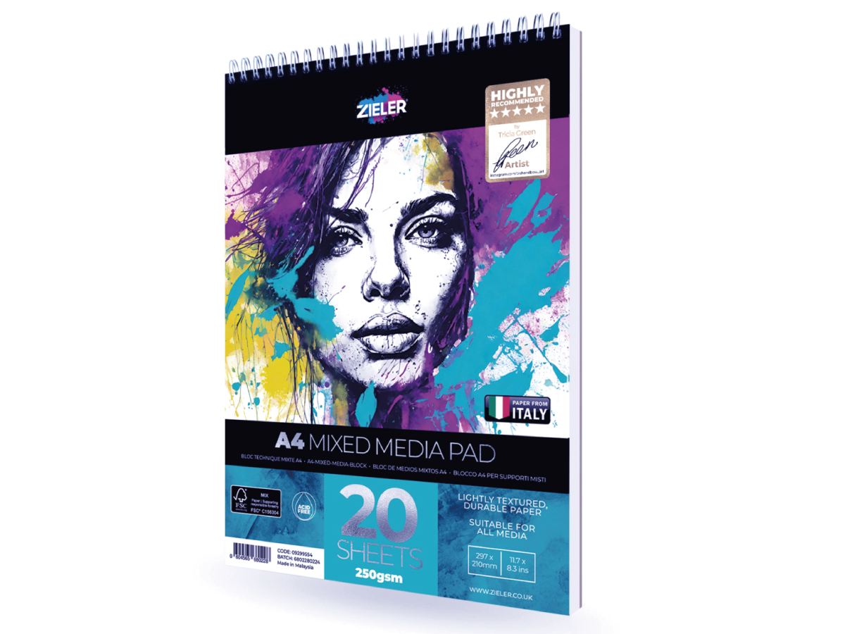 ZIELER MIXED MEDIA SKIZZIERBUCH A4 SPIRAL 255GRAMM 1