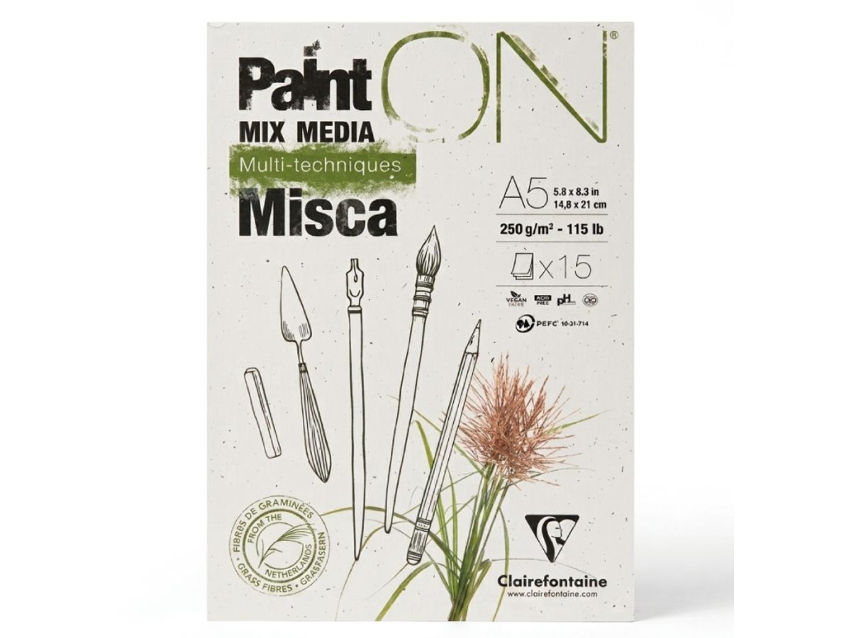 CLAIREFONTAINE PAINT ON MISCA  A5 250GRAM 15 BLATT BLOK 1