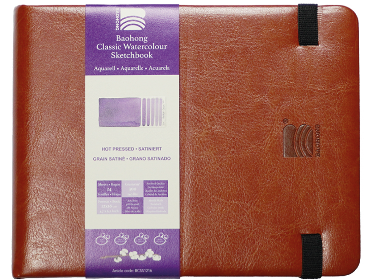 BAOHONG CLASSIC REISEJOURNAL 12X16CM  24BLATT SATINÉ 1