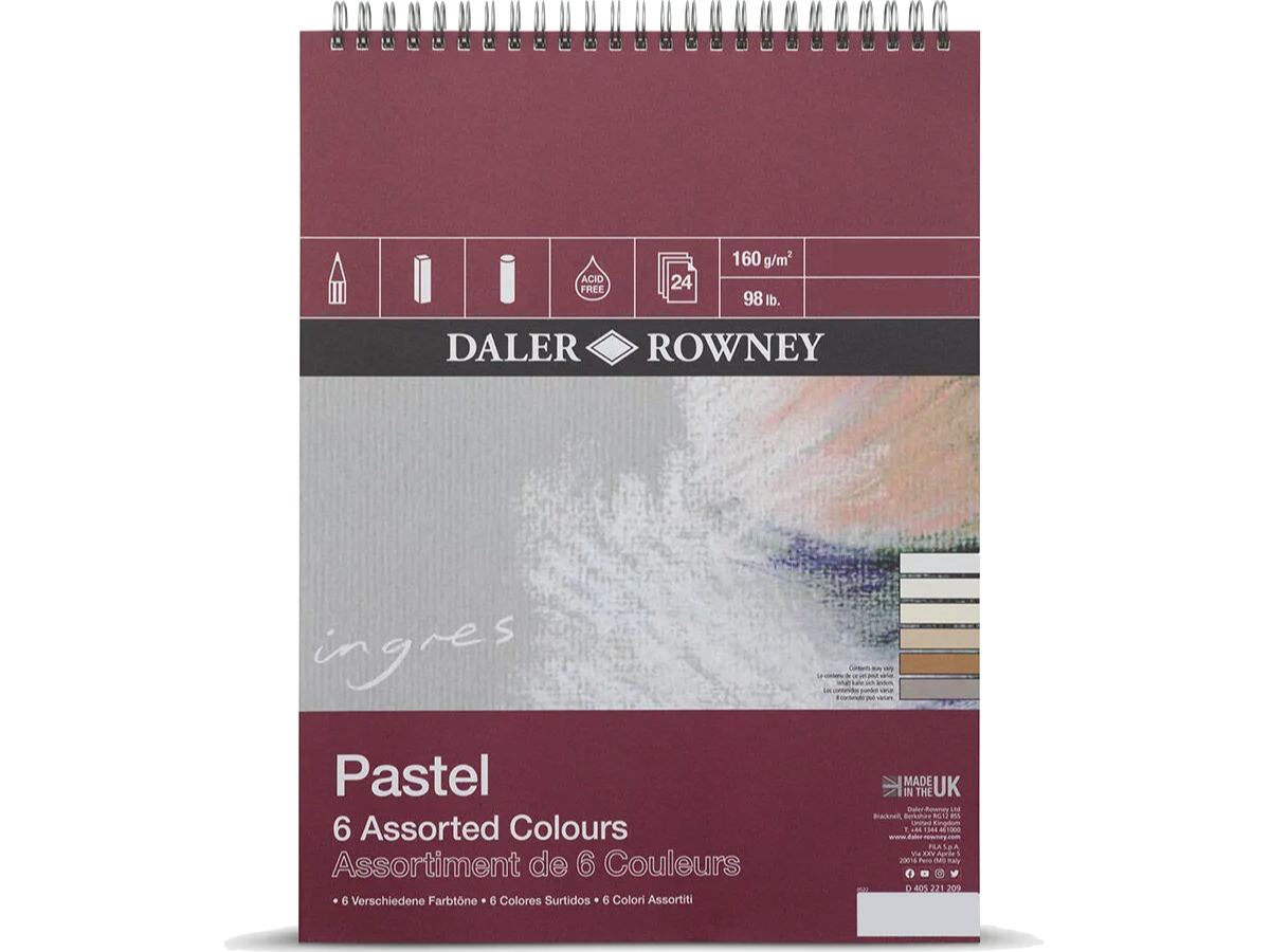 DALER ROWNEY INGRESBLOCK ZEICHENPAPIER 15X23CM 6 FARBEN 1
