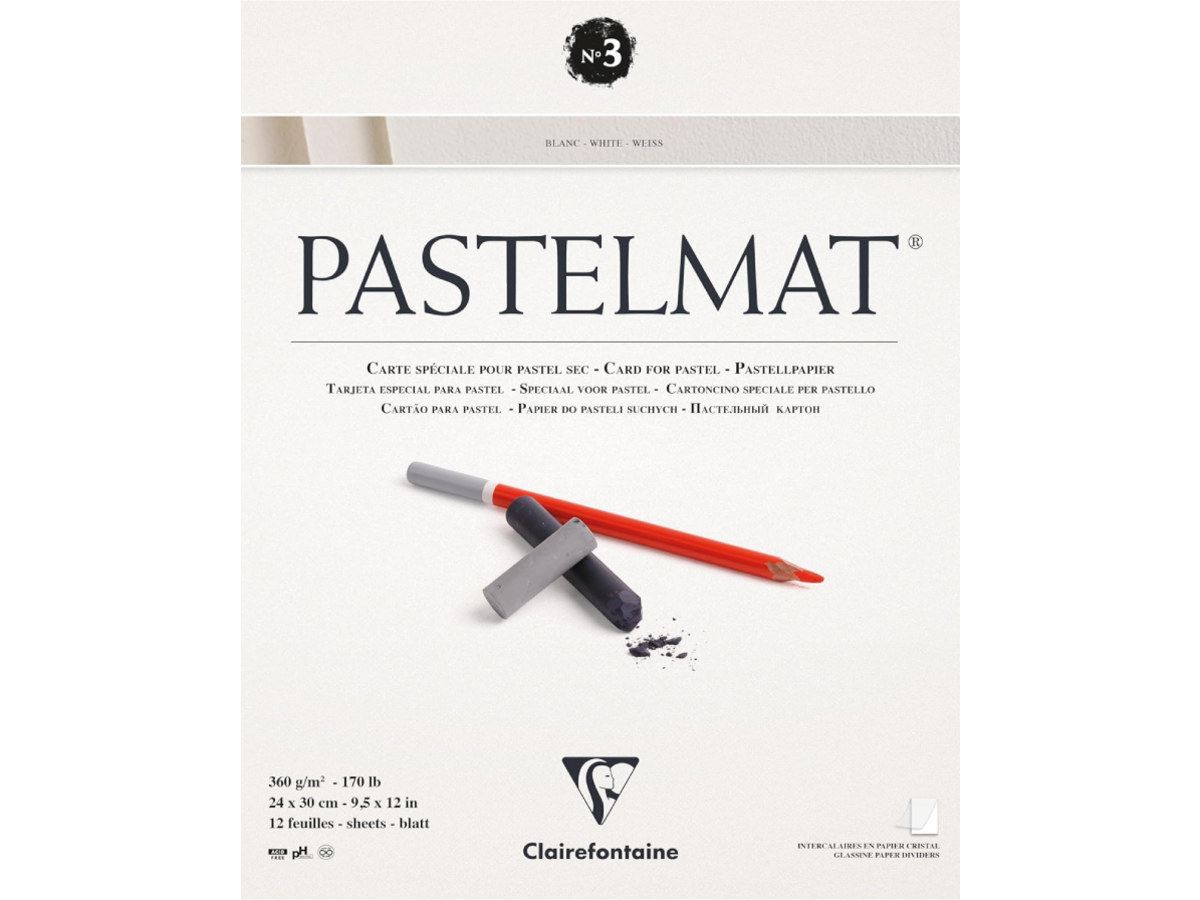 CLAIREFONTAINE PASTELMAT BLOCK NR.3 24X30CM 360GRAMM WEISS 1