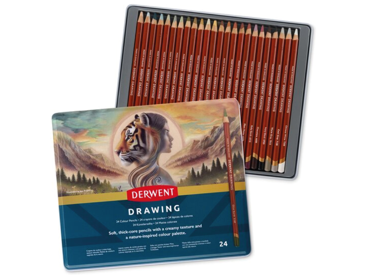 DERWENT DRAWING POTLODEN SET 24X 1
