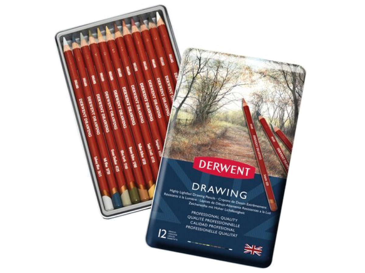 DERWENT DRAWING POTLODEN SET 12X 1