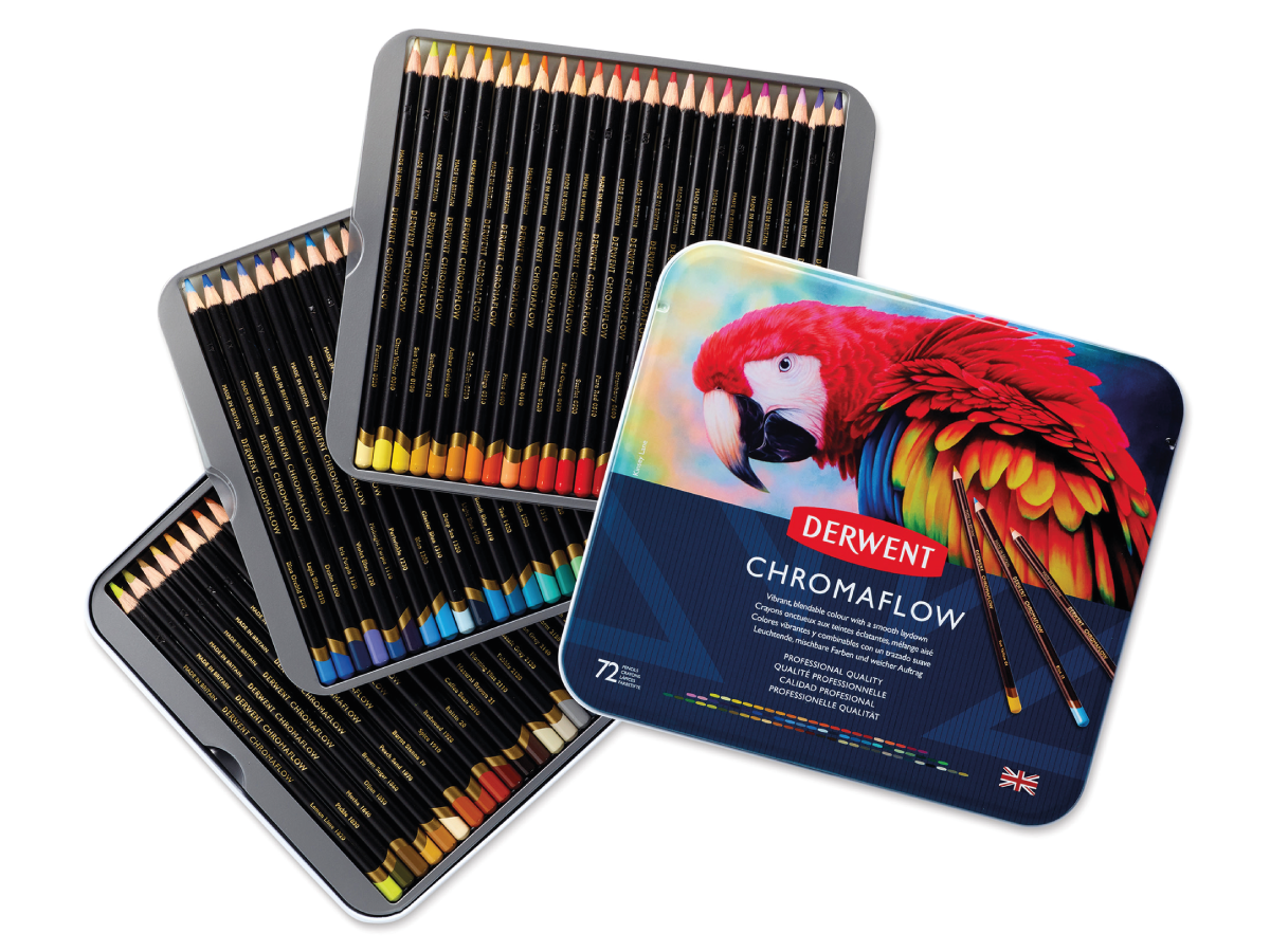 DERWENT CHROMAFLOW FARBSTIFTE SET 72X 1