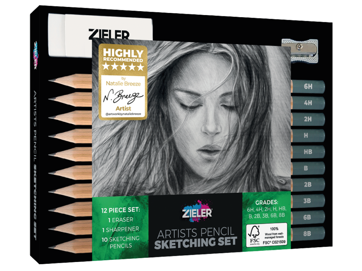 ZIELER ARTIST PENCIL SKETCHING SET 10 STÜCK 1