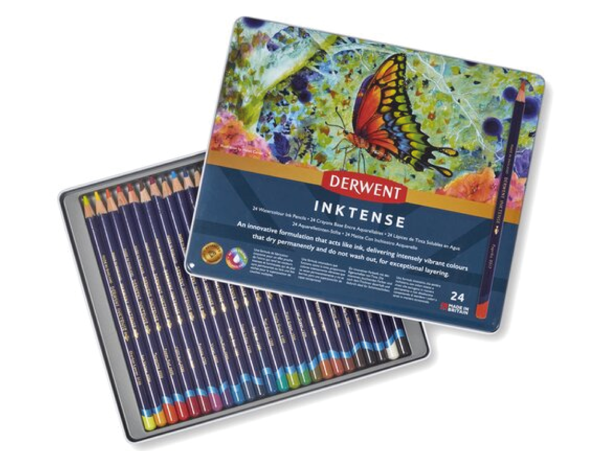 DERWENT INKTENSE AQUARELLSTIFTE, 24ER METALLKASTEN 1