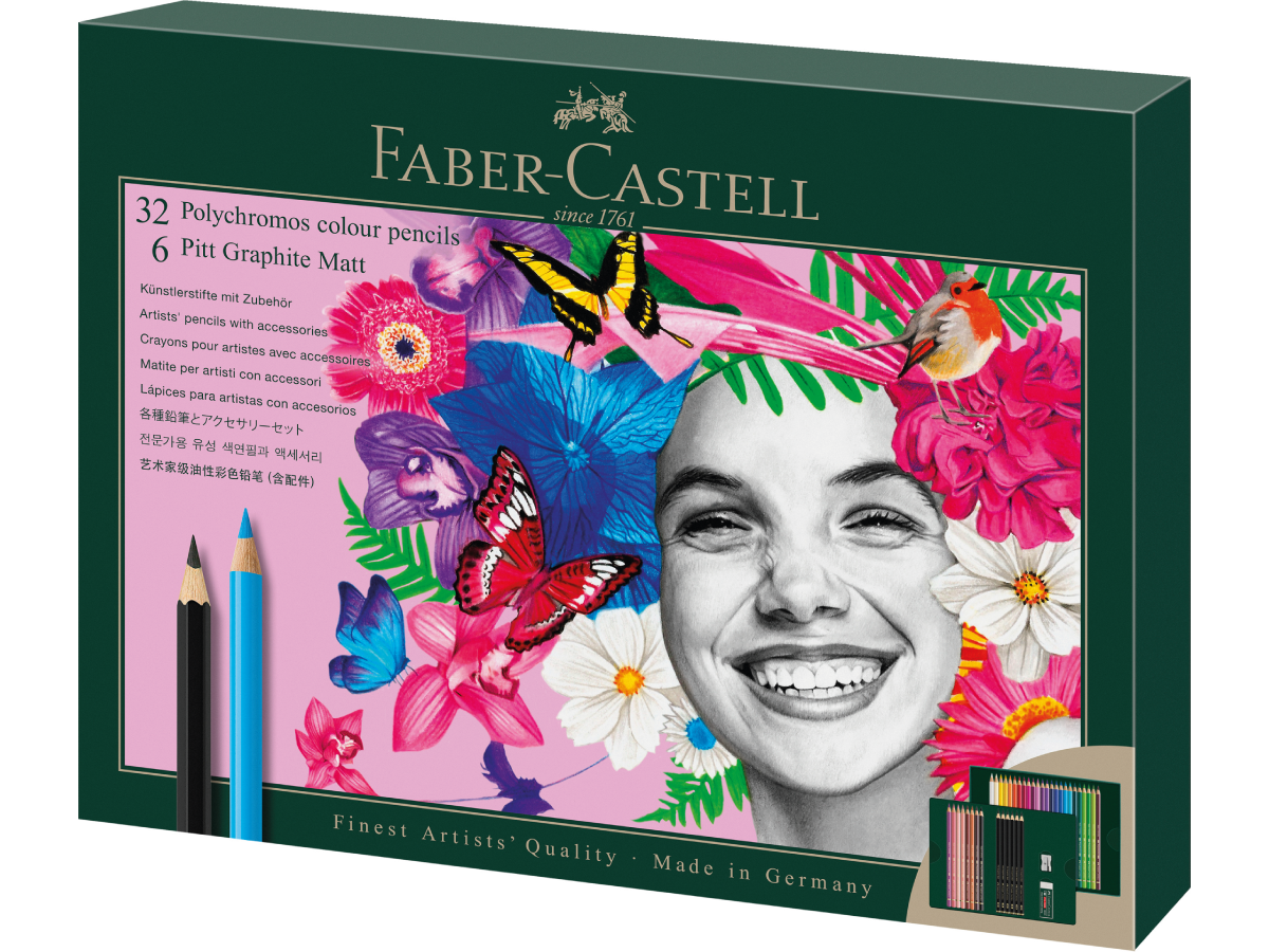 FABER-CASTELL POLYCHROMOS KÜNSTLER-FARBSTIFTE 40 STÜCK 1