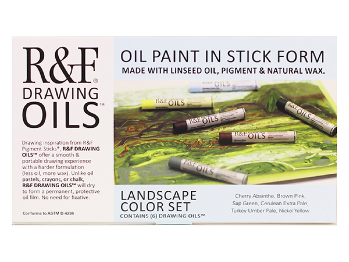R&F DRAWING OIL LANDSCAPE COLOR SET 6X12ML 1