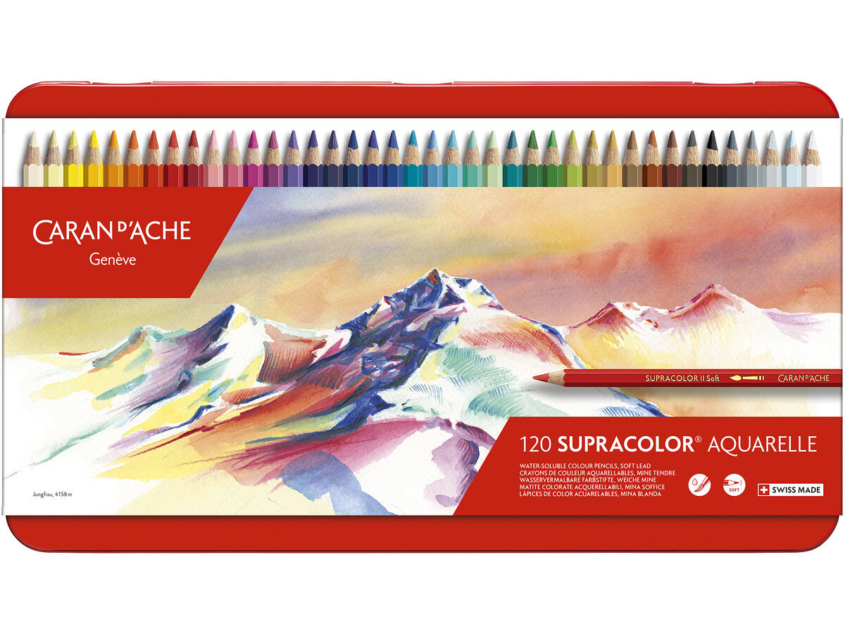 CARAN D'ACHE SUPRACOLOR AQUARELLSTIFTE 120 STÜCK 1