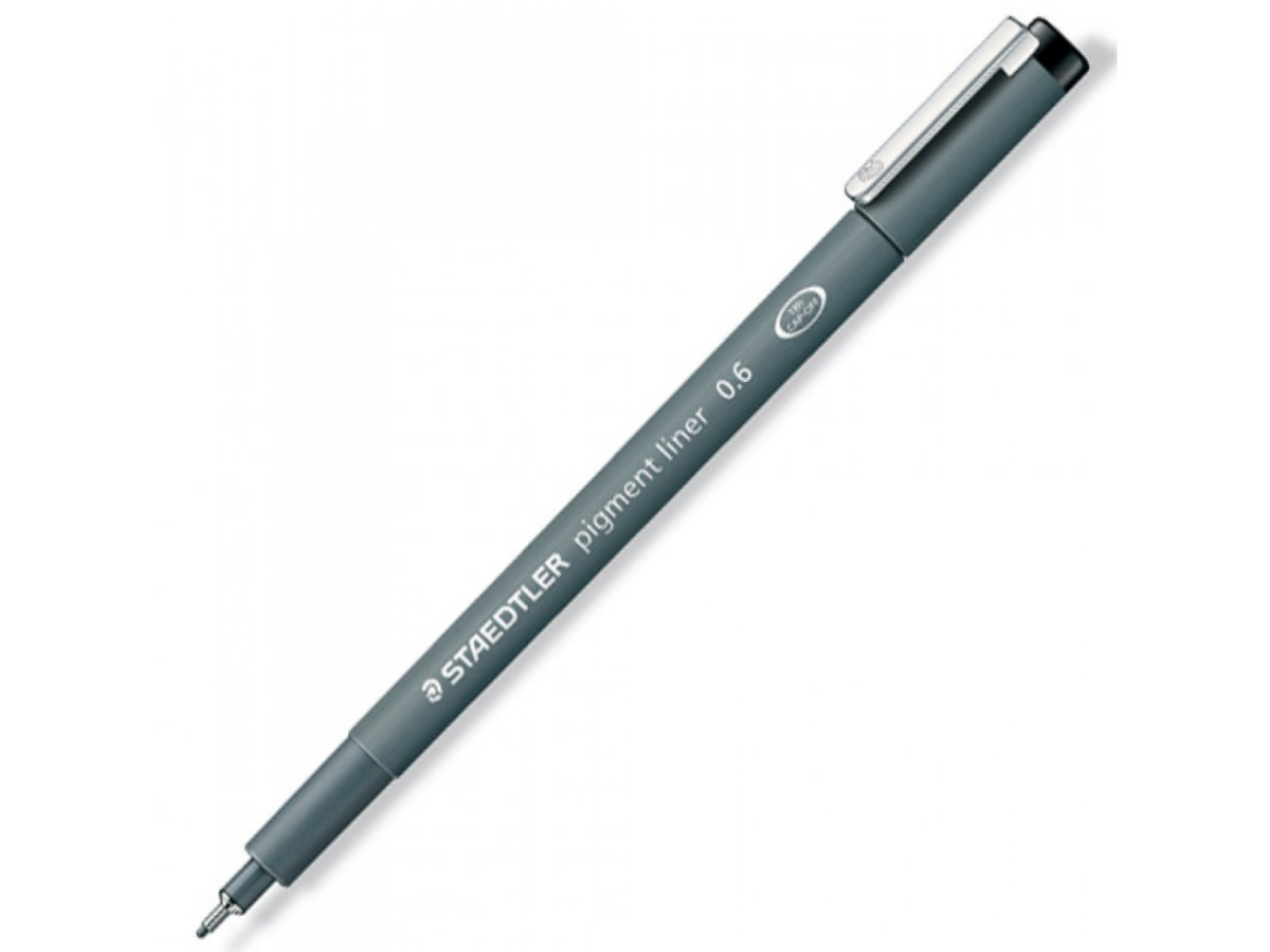 STAEDTLER PIGMENT FINELINER 308 0,6MM ZWART 1