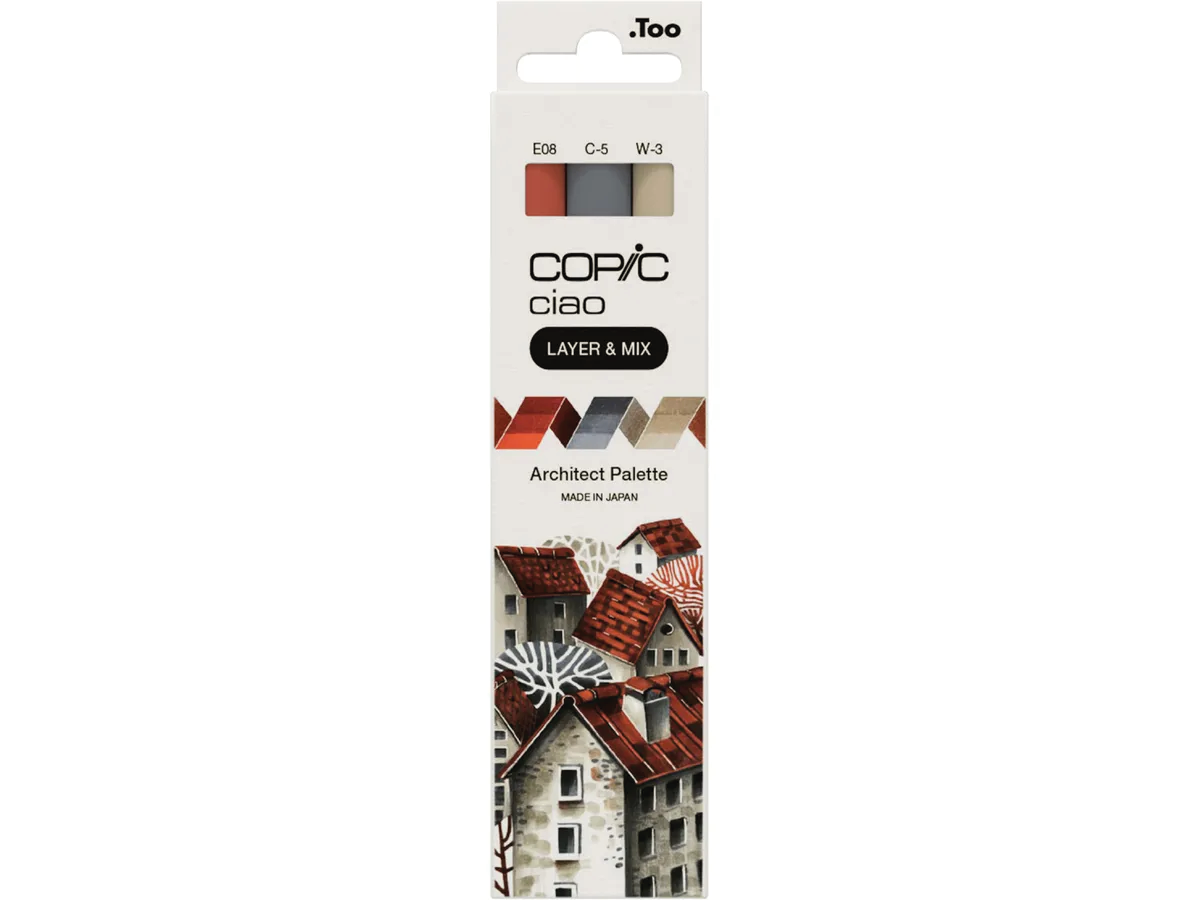 COPIC CIAO MARKERSET LAYER & MIX ARCHITECT PALETTE 3-TEILIG 1