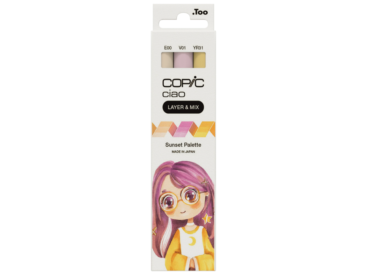 COPIC CIAO MARKERSET LAYER & MIX SUNSET PALETTE 3-TEILIG 1