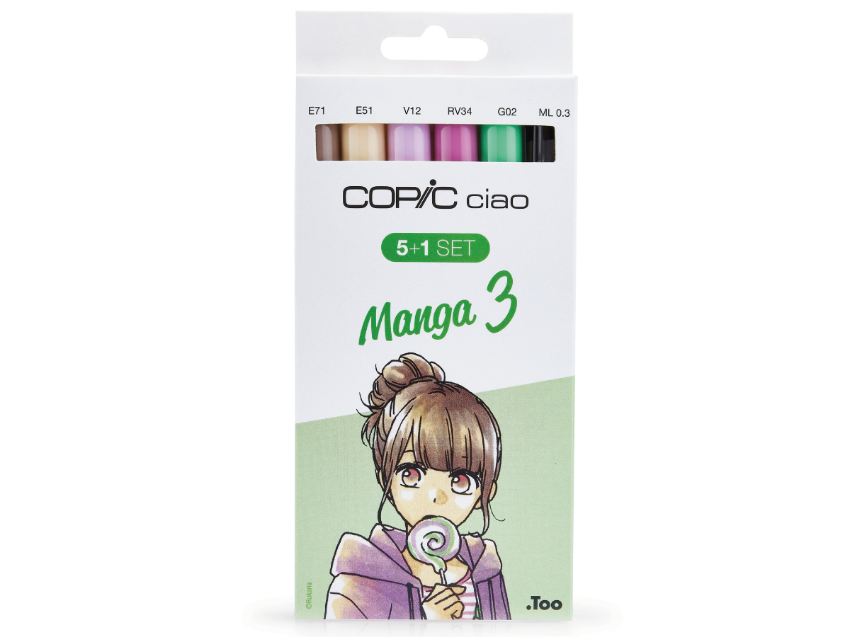 COPIC CIAO MARKERSET 5+1 MULTILINER MANGA 3 1