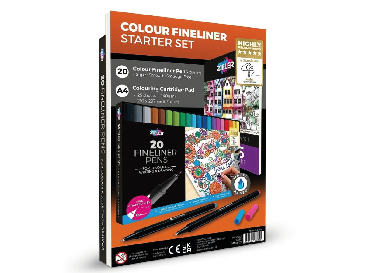 ZIELER COLOURED FINELINER STARTER SET 1