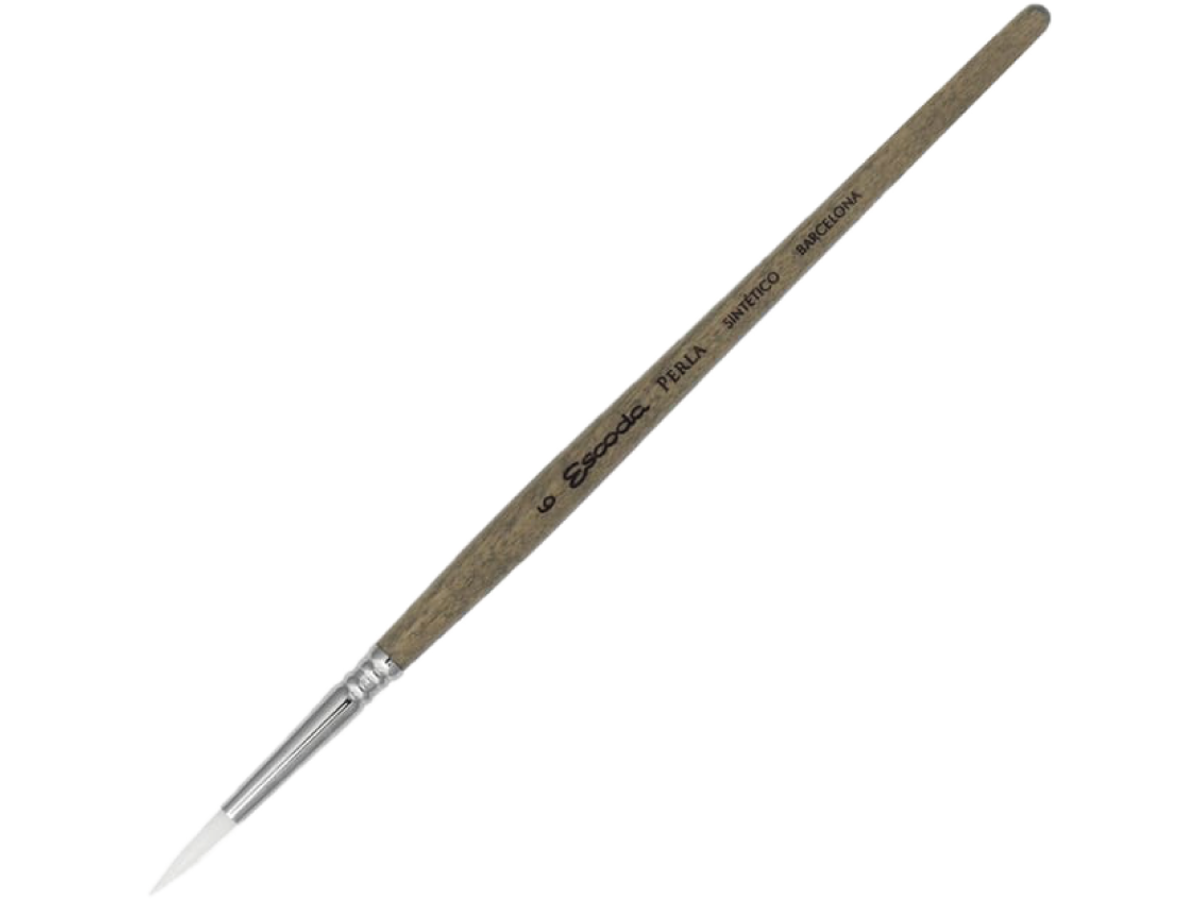 ESCODA PERLA PINSEL WEIß FILAMENT 1430 RUND NR. 6 1