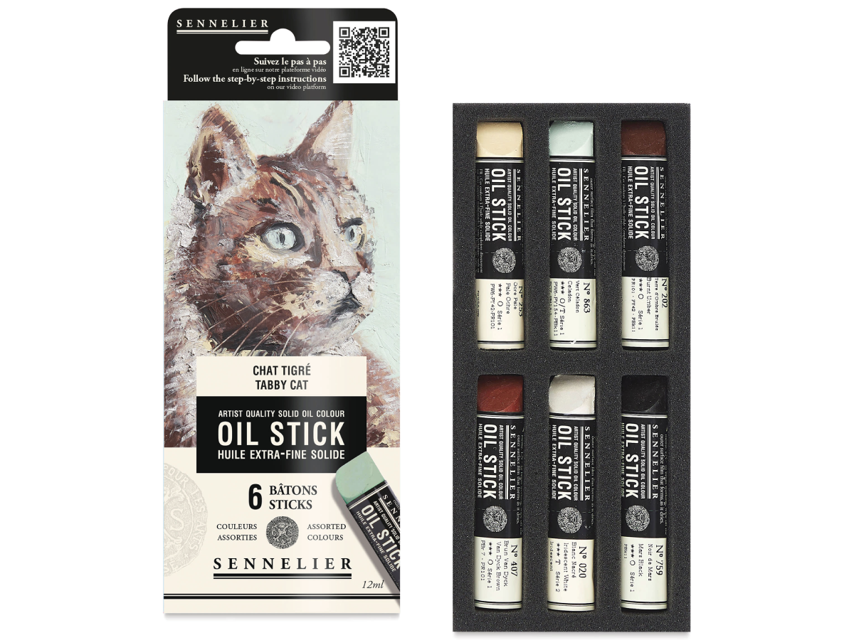 SENNELIER OIL STICK 12ML SET TABBY CAT 6X 1