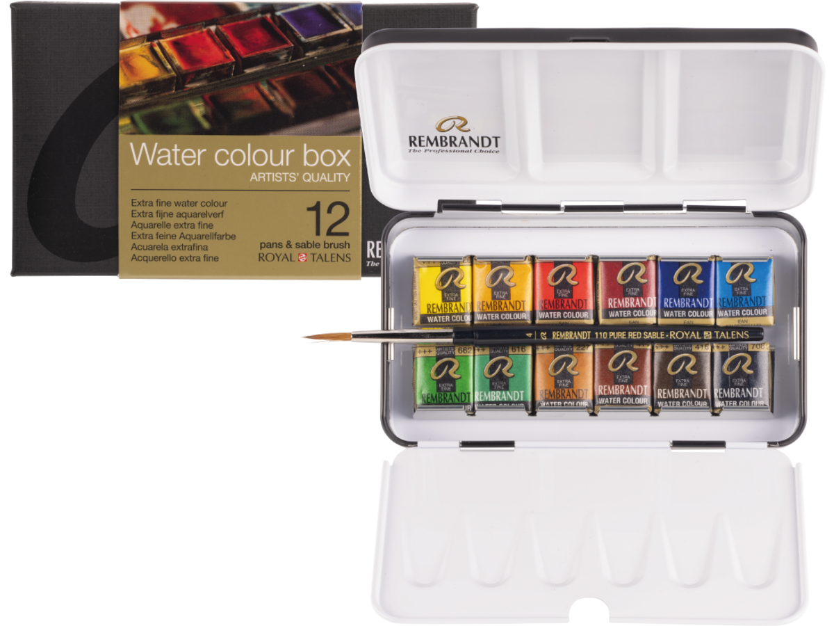 TALENS REMBRANDT AQUARELLFARBEN SET 12X 1/2 NAPF 1