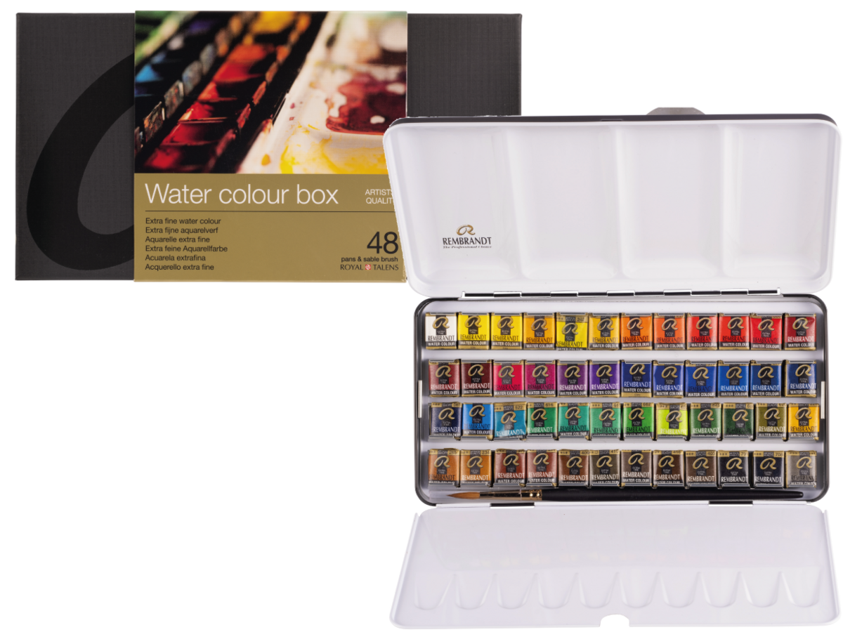 TALENS REMBRANDT AQUARELLFARBEN SET 48 X 1/2 NAPF 1
