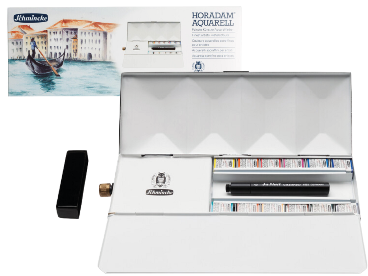 SCHMINCKE HORADAM AQUAREL SET TRAVEL 12X 1/2 NAP OP=OP 1
