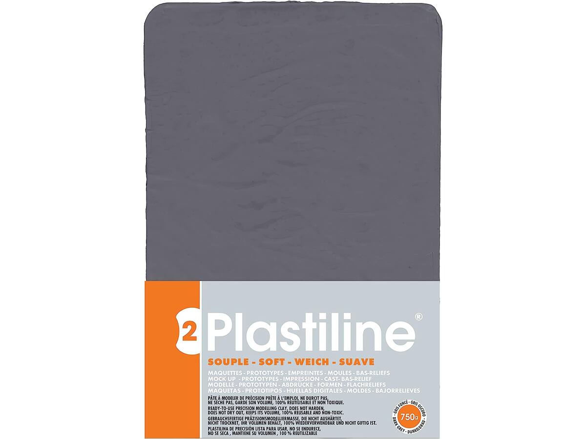 PLASTILINE DUNKELGRAU HÄRTE 50 750 GRAMM 1