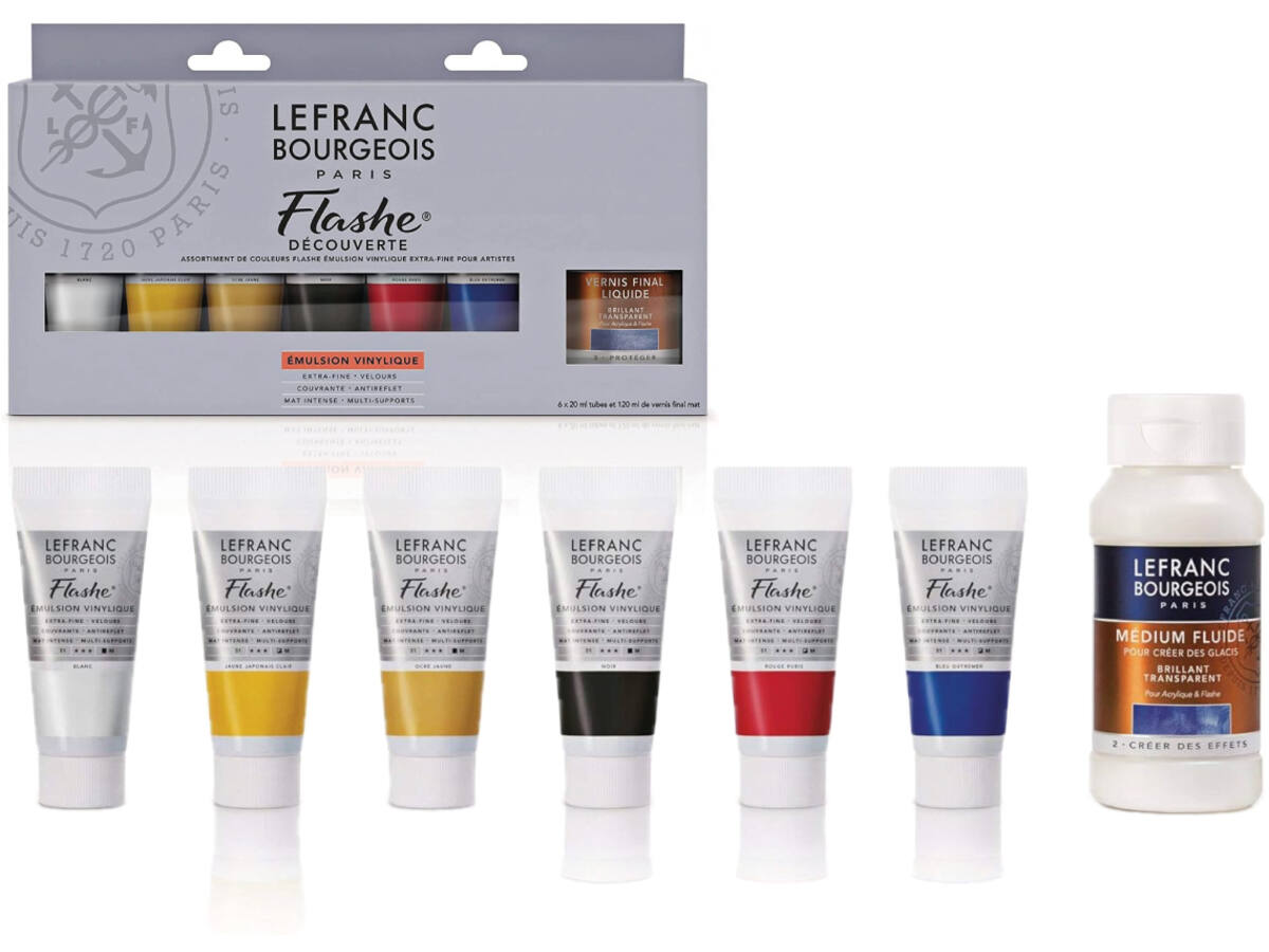 LEFRANC BOURGEOIS FLASHE VINYLFARBE SET DISCOVERY 6X20ML 1