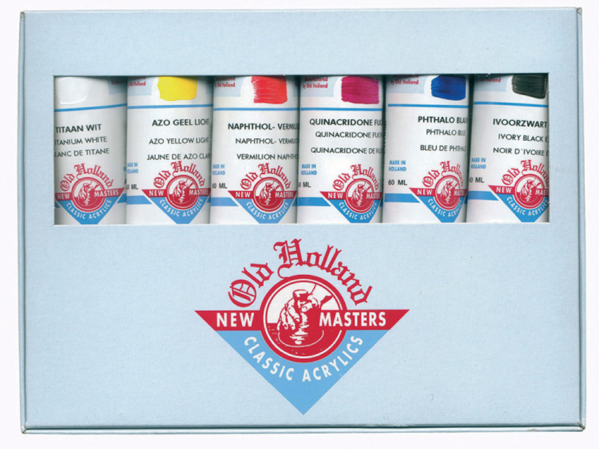 NEW MASTERS ACRYLFARBEN EINSTEIGER SET 6X 60 ML 1