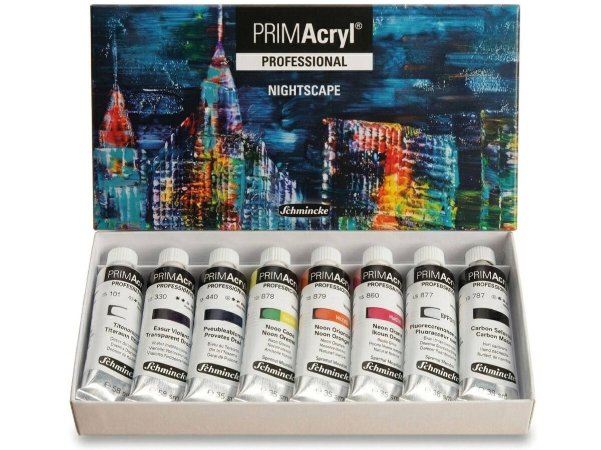 SCHMINCKE PRIMACRYL SET NIGHTSCAPE 35ML 8X 1
