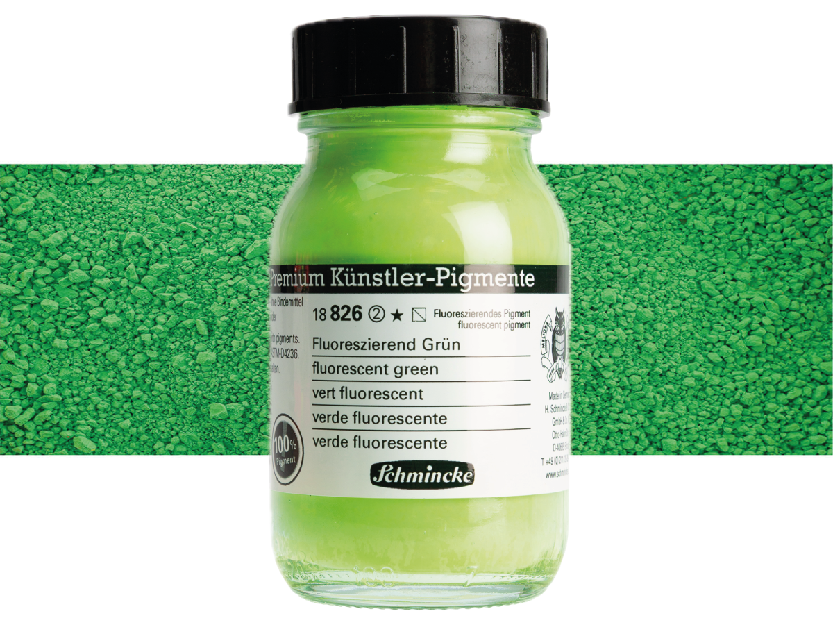 SCHMINCKE PIGMENT 826 FLUORESCENT GREEN 100ML 1