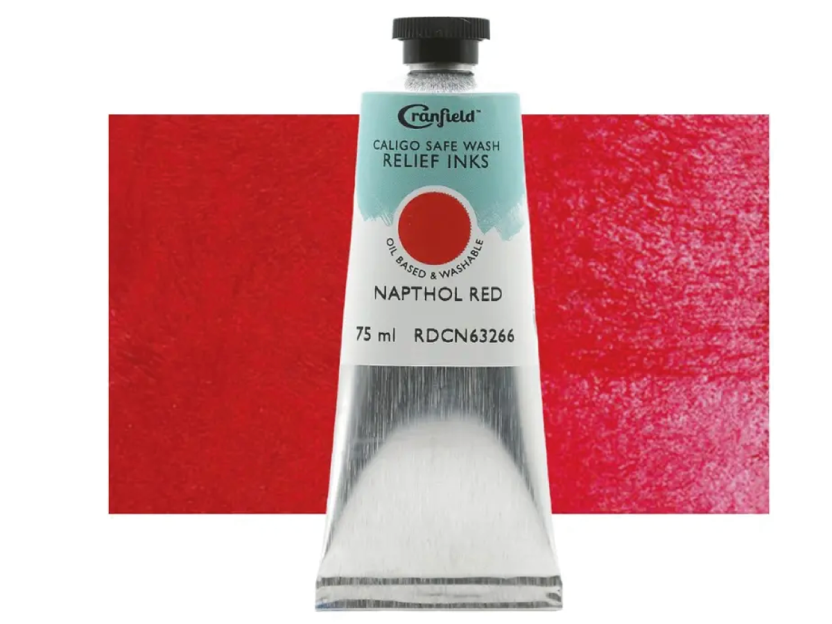 CRANFIELD CALIGO SAFE WASH RELIEF INK 75ML NAPTHOL RED 107 1