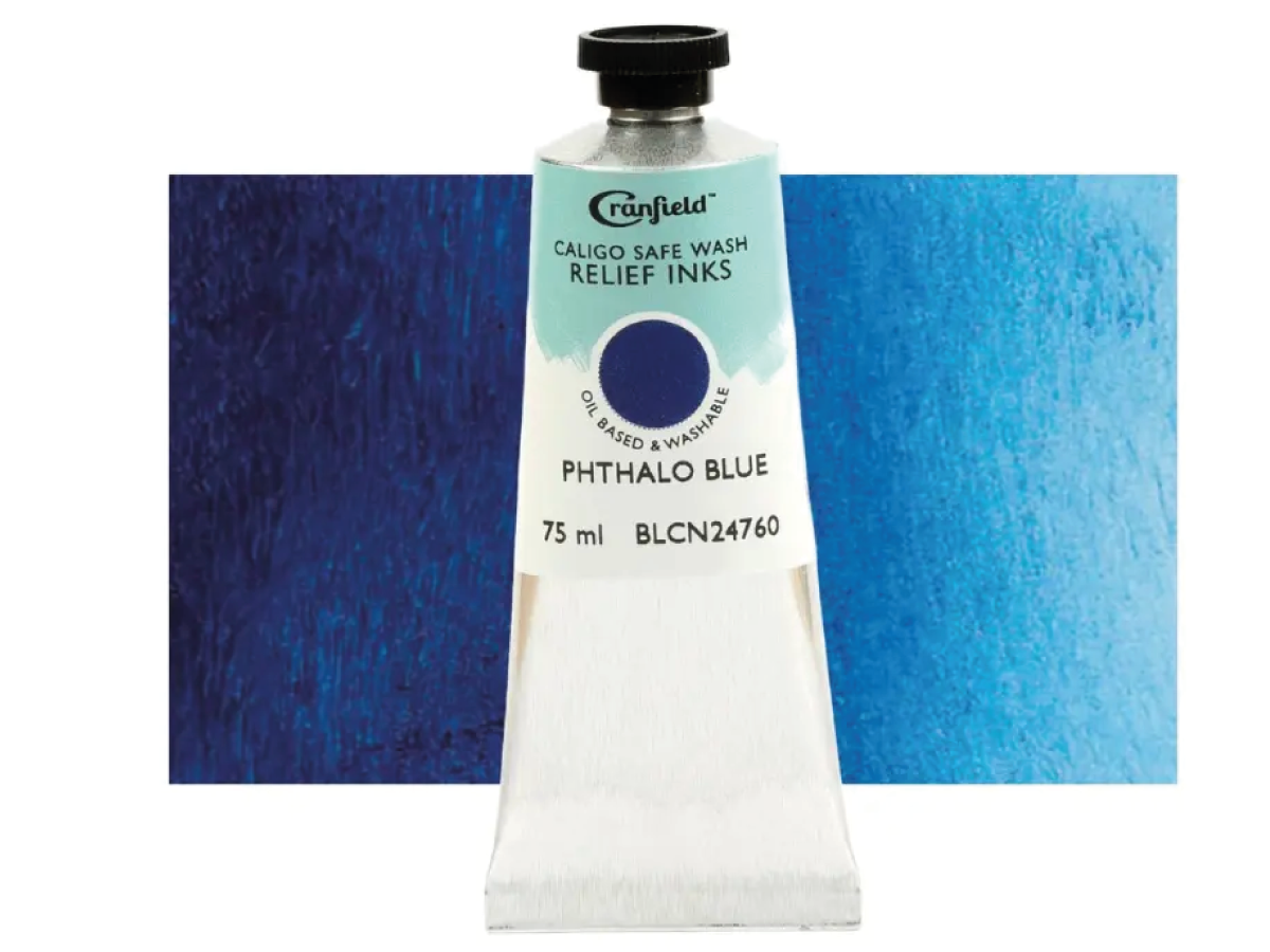 CRANFIELD CALIGO SAFE WASH RELIEF INK 75ML PHTHALO BLUE 109 1
