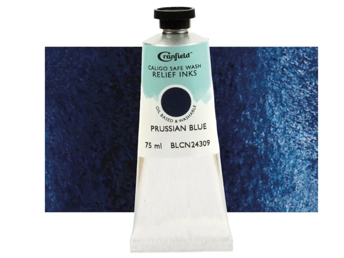 CRANFIELD CALIGO SAFE WASH RELIEF INK 75ML PRUSSIAN BLUE 110 1