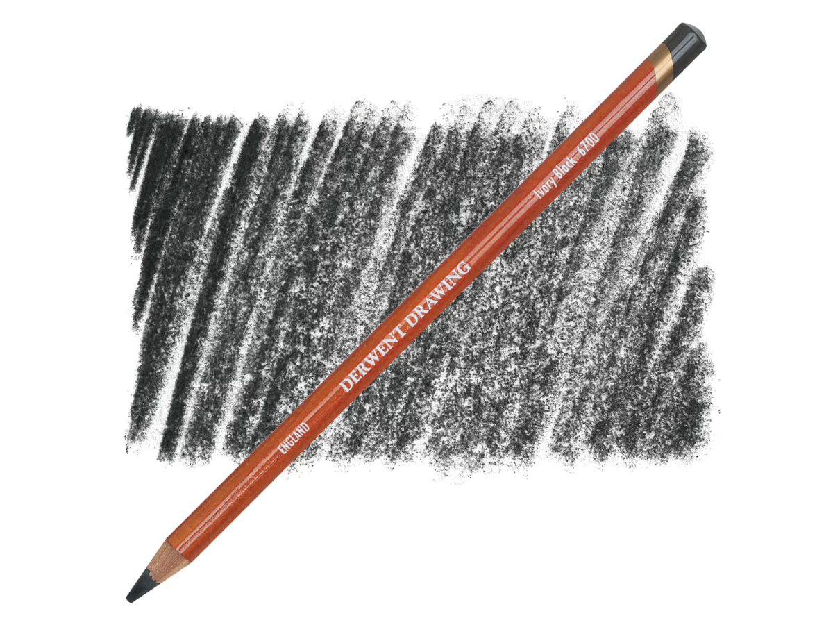 DERWENT DRAWING POTLOOD 6700 IVORY BLACK 1