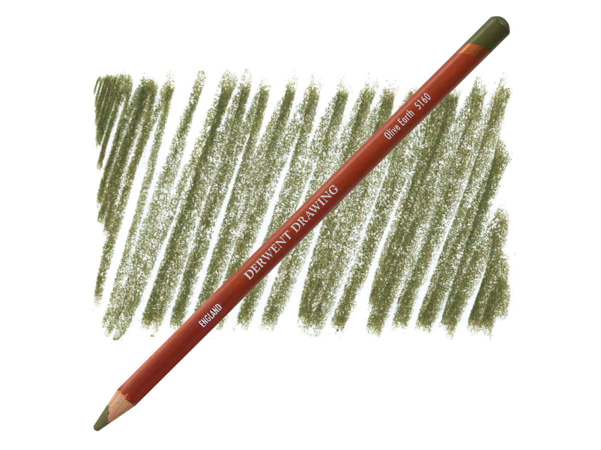 DERWENT DRAWING POTLOOD 5160 OLIVE EARTH 1