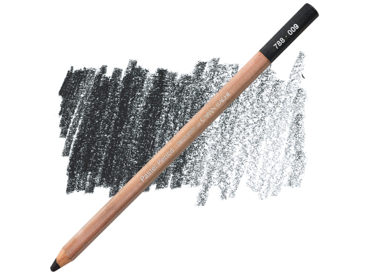 CARAN D'ACHE PASTEL PENCIL PASTELLSTIFT 009 SCHWARZ 1