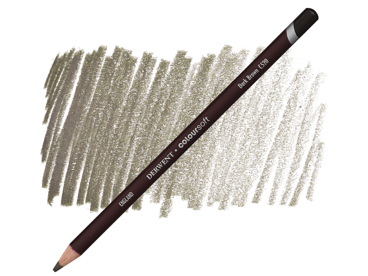 DERWENT COLOURSOFT BUNTSTIFT 520 DUNKEL BRAUN 1