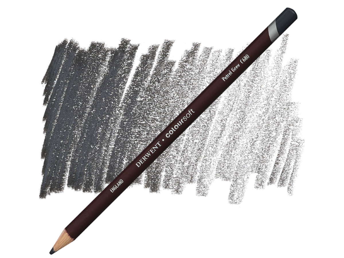 DERWENT COLOURSOFT BUNTSTIFT 680 PETREL GRAU 1