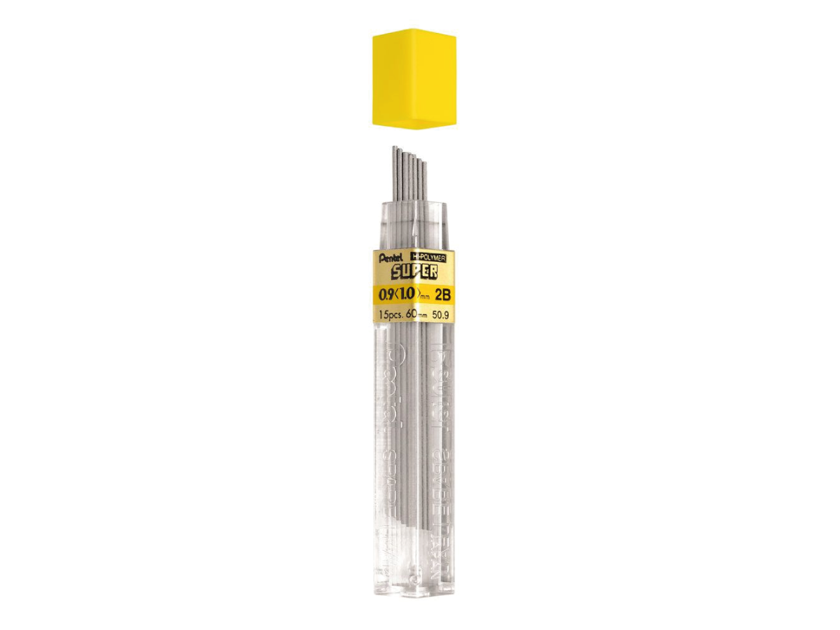 PENTEL MINEN FÜR 0,9 MM DRUCKBLEISTIFTE 2B 12X 1