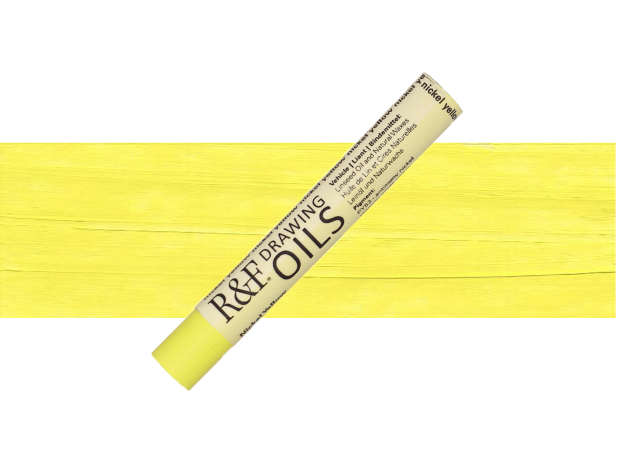 R&F DRAWING OIL 12ML STICK NR123 NICKEL YELLOW 1
