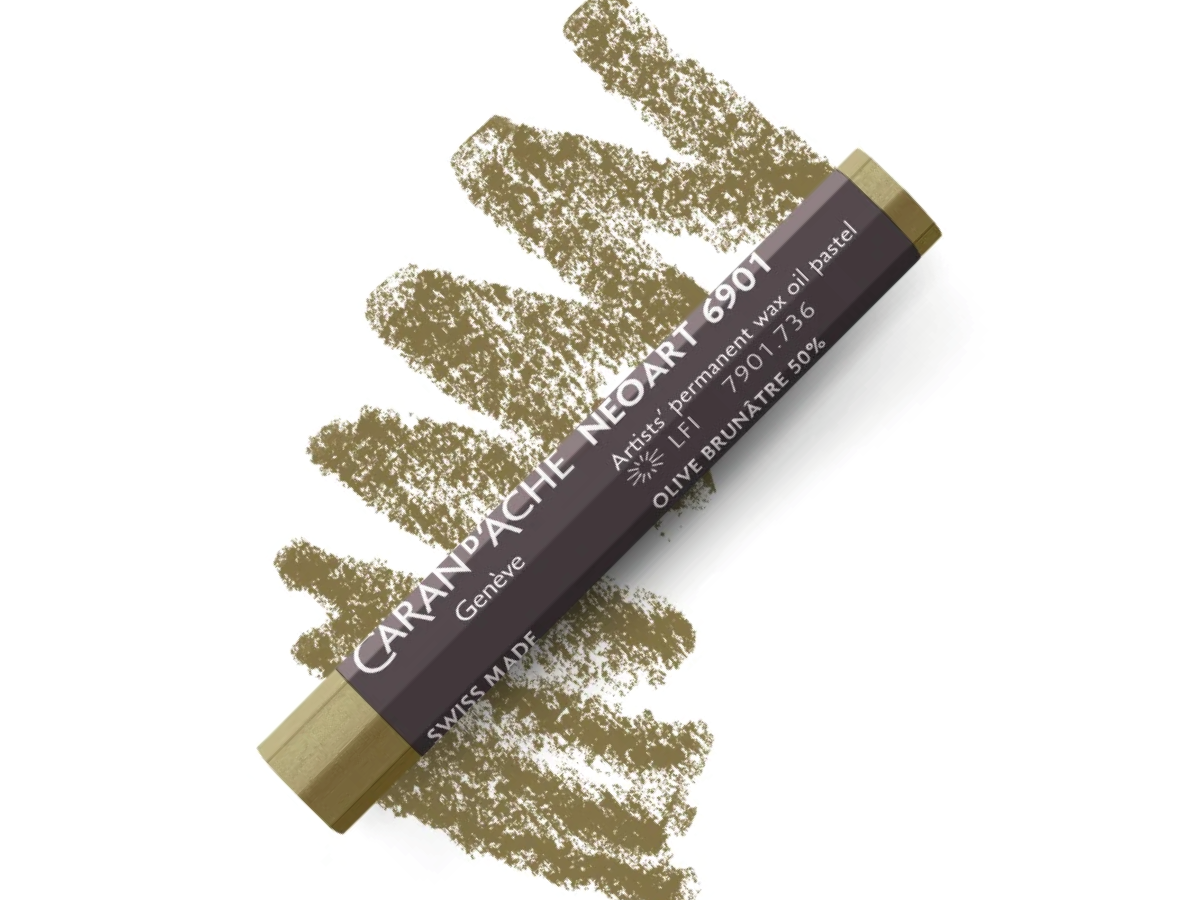 CARAN D'ACHE NEOART 6901 WAX-OIL BROWN OLIVE 50% 1