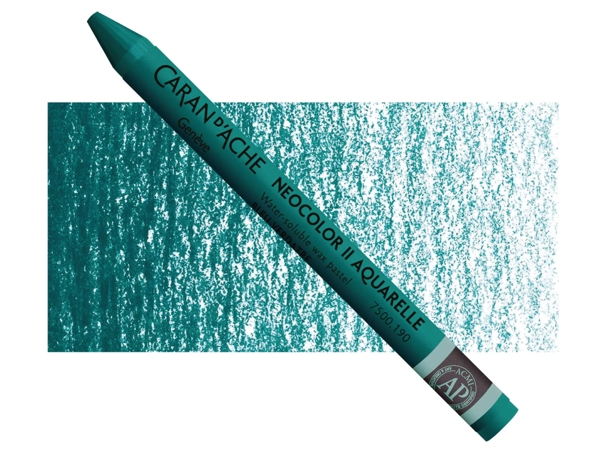 NEOCOLOR II WASSERVERMALBARE WACHSMALSTIFTE EINZELN 190 GRÜNBLAU 1