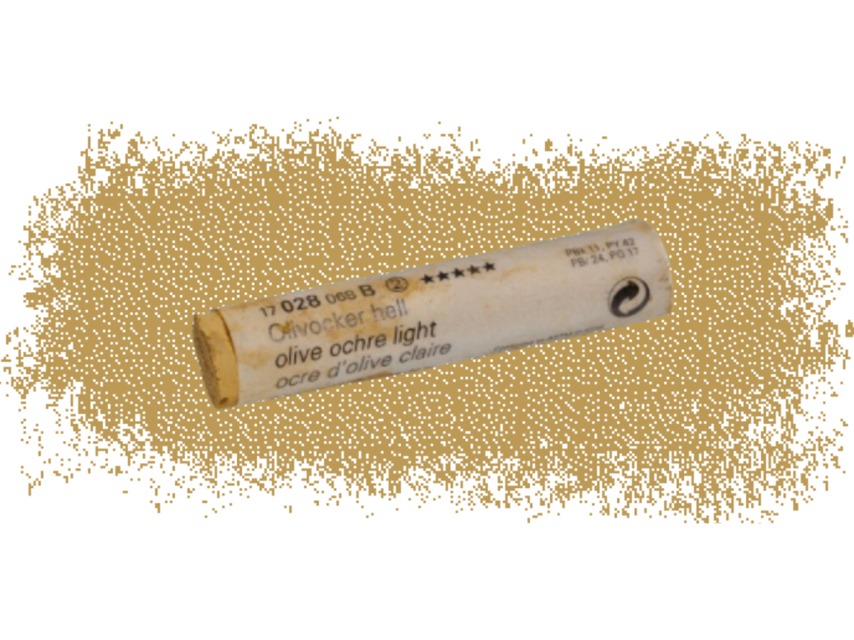 SCHMINCKE WEICHE KÜNSTLER PASTELLFARBE OLIVOCKER HELL 028B 1