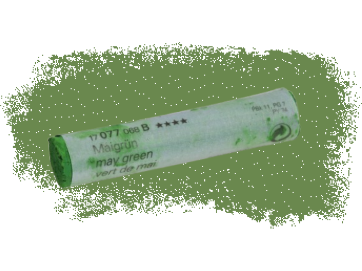 SCHMINCKE WEICHE KÜNSTLER PASTELLFARBE MAIGRÜN 077B 1