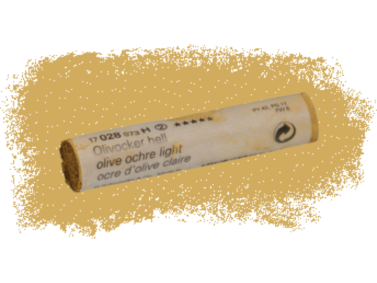 SCHMINCKE WEICHE KÜNSTLER PASTELLFARBE OLIVOCKER HELL 028H 1