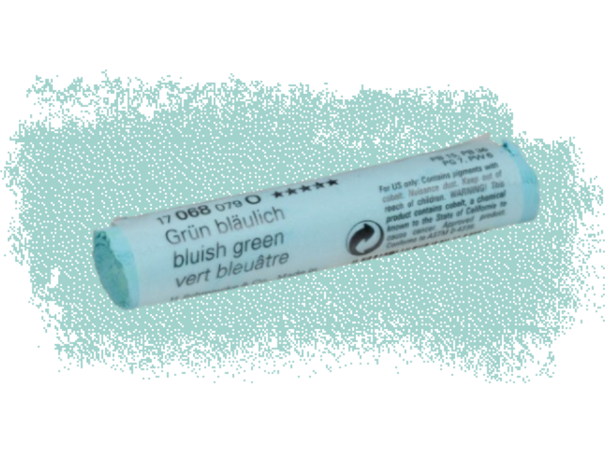 SCHMINCKE WEICHE KÜNSTLER PASTELLFARBE GRÜN BLAULICH 068O 1