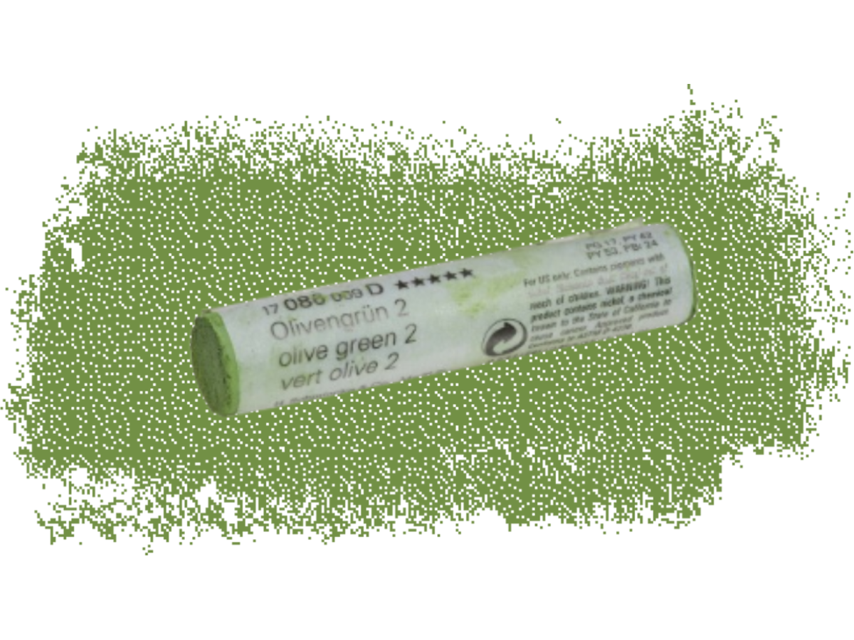 SCHMINCKE WEICHE KÜNSTLER PASTELLFARBE OLIVENGRÜN 2 086D 1