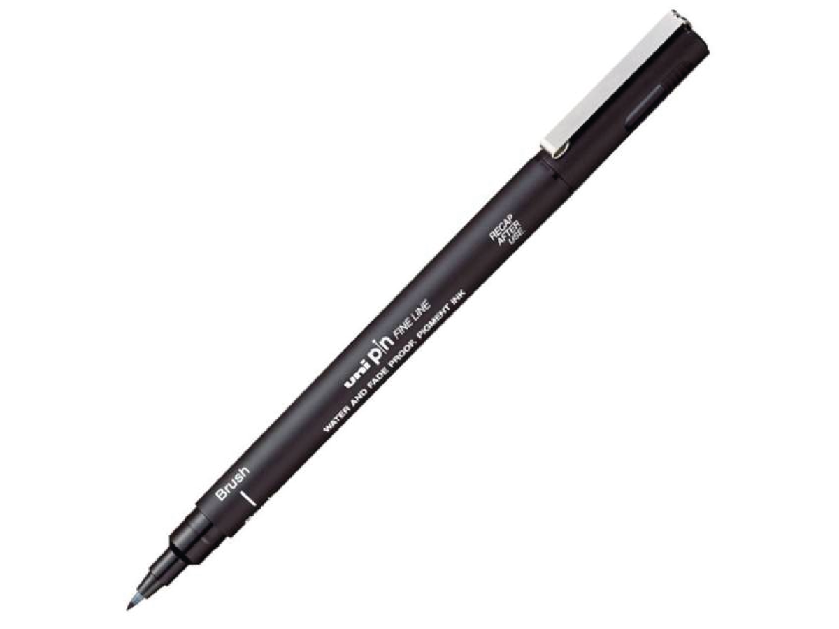 UNI PIN BRUSHPEN ZWART 1