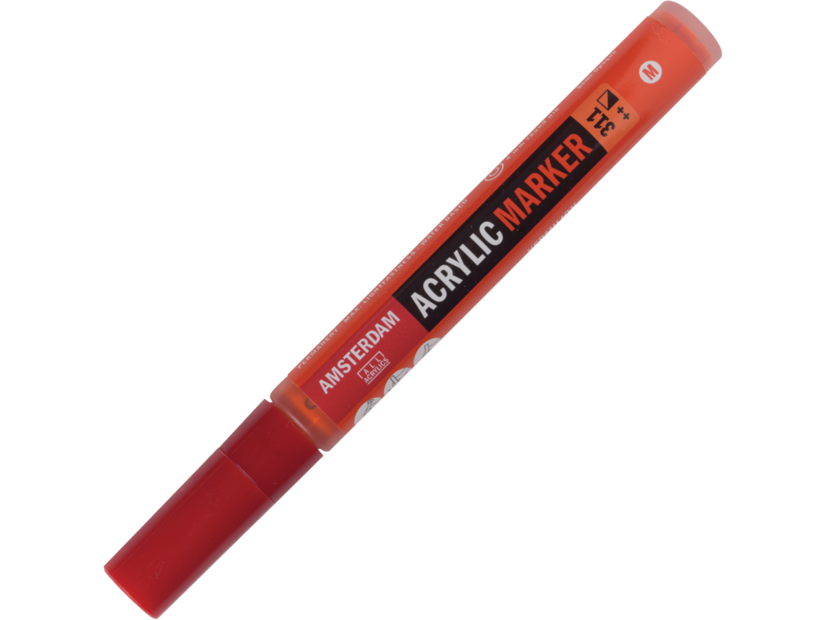 AMSTERDAM ACRYL MARKER 3-4MM RUND ZINNOBER 1